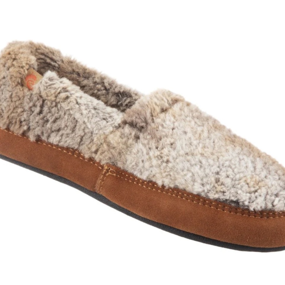 ACORN women's moc slippers w/ CLOUD COMFORT BROWN BERBER size 5-6